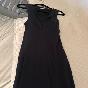 Chic Navy Sleeveless Maxi Dress
